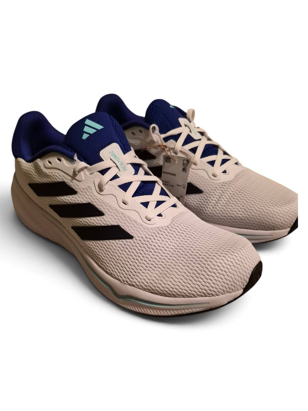 Adidas Response Men's White Running Shoes with Navy Accents